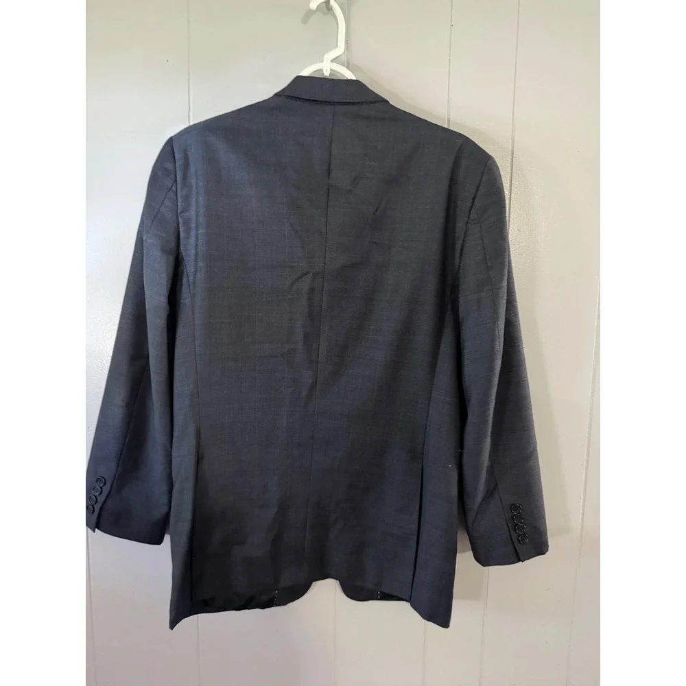 Tommy Hilfiger Blazer Mens 38R Wool Blend Two‎ Button Charcoal Grey Sport Coat